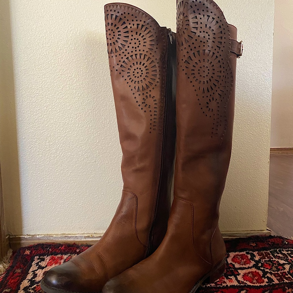 Tall Brown Leather Boots